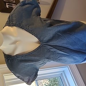 Short Sleeve Lightweight Denim Top